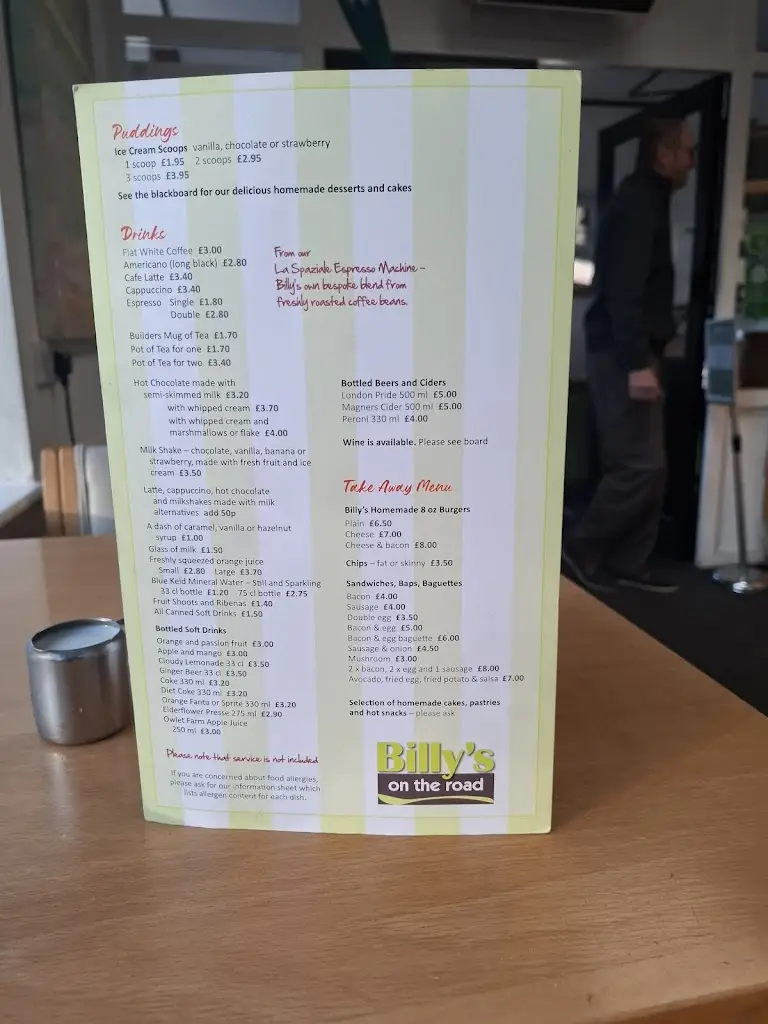 Menü_Billy's on the Road_Billingshurst_Bild_4