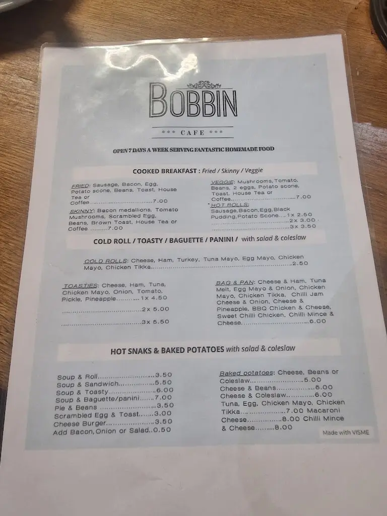 Menu_Bobbin Cafe_Darvel_image_1