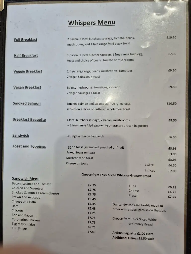 Menu_Whispers Cafe and gift shop_Billingshurst_image_2