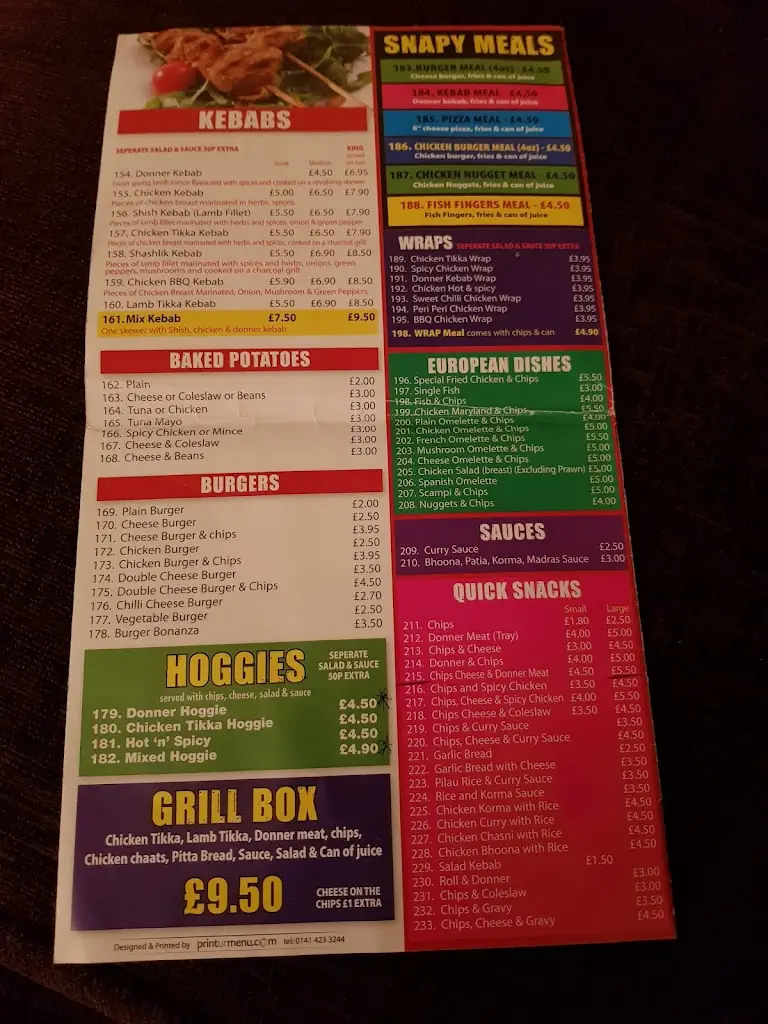 Menu_Taj Mahal_Dreghorn_immagine_2