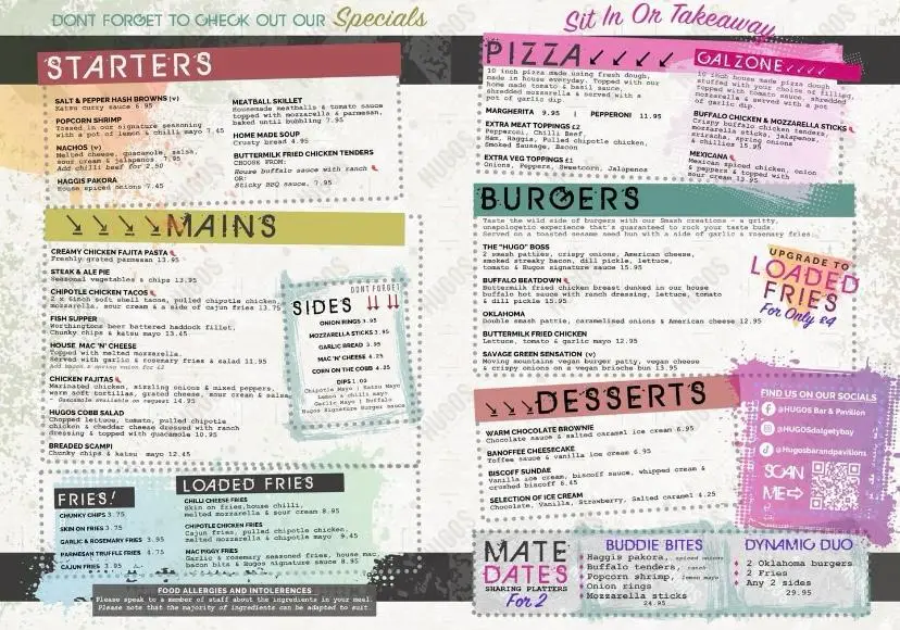 Menu_HUGO'S Bar & Pavilion_Dalgety Bay_image_1