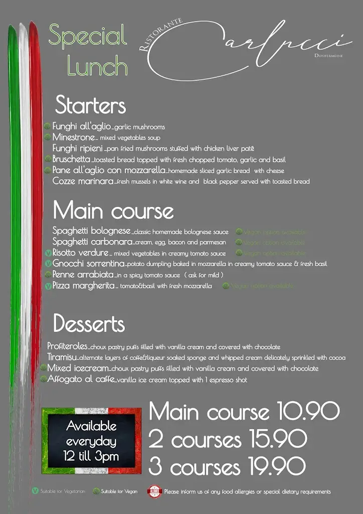 Menu_Carlucci Restaurant_Dunfermline_image_1