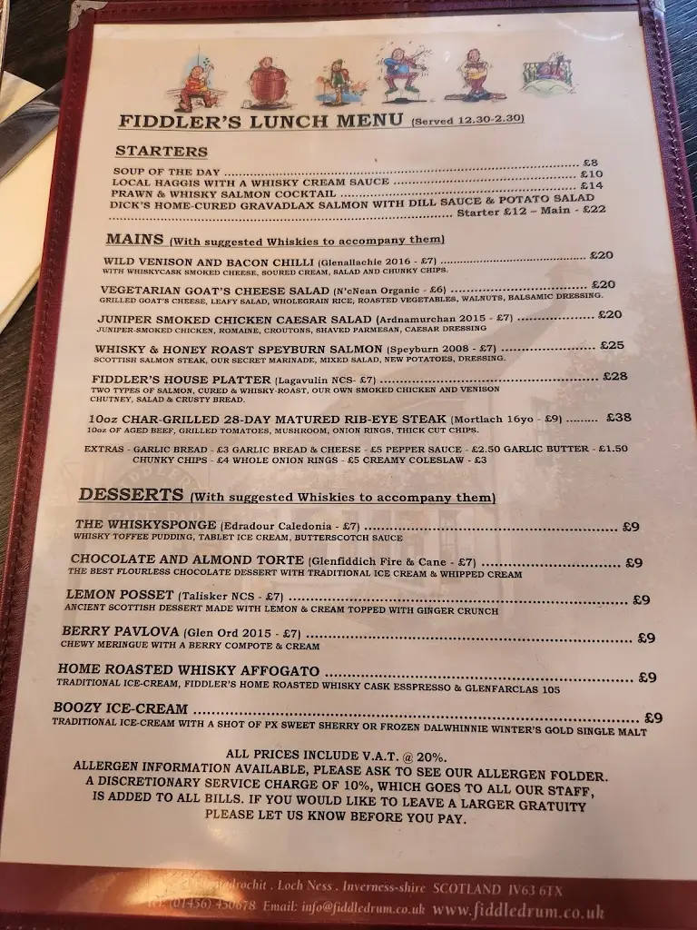 Menu_Fiddlers Highland Restaurant_Drumnadrochit_image_1