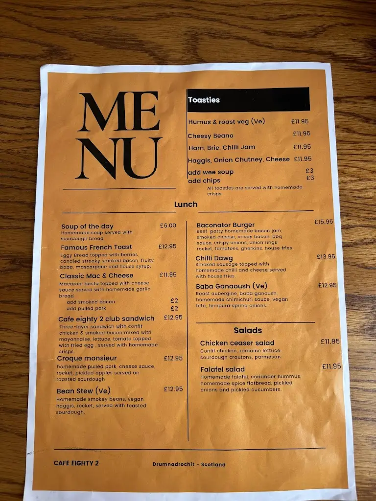 Menu_cafe 82_Drumnadrochit_imagen_1