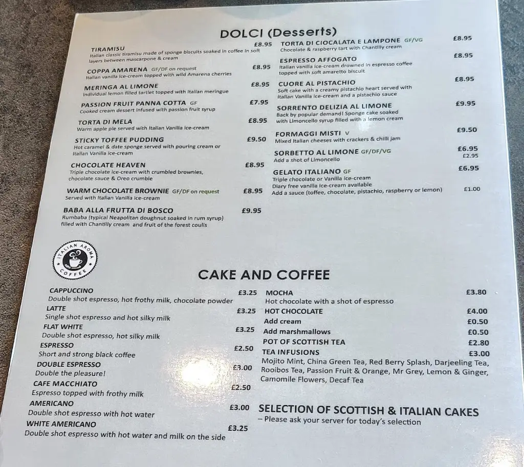 Menu_Ciro’s at Glenbervie_Dunipace_immagine_1