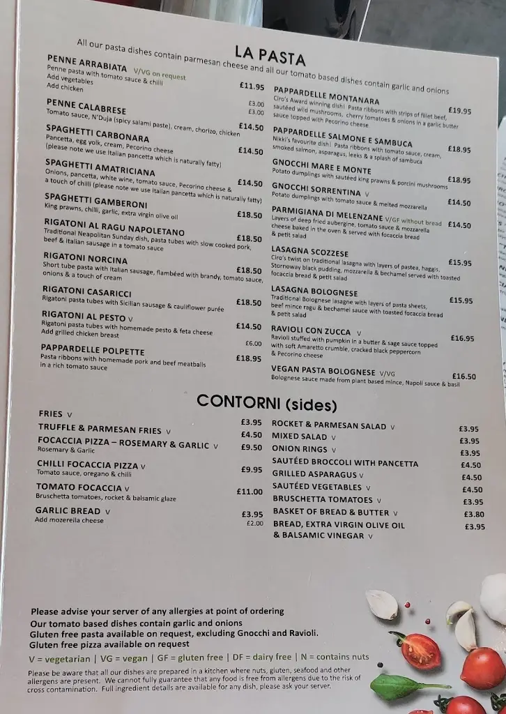 Menu_Ciro’s at Glenbervie_Dunipace_immagine_4