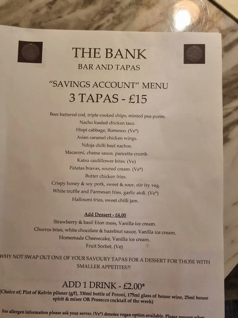 Menu_The Bank Bar and Tapas_Dumfries_image_2