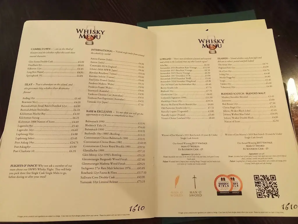 Menu_The Globe Inn Dumfries_Dumfries_image_1