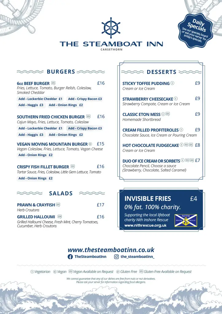 Menu_The Steamboat Inn_Dumfries_image_1