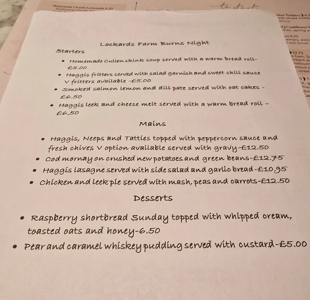 Menu_Lockards Farm_Dumfries and Galloway_image_3