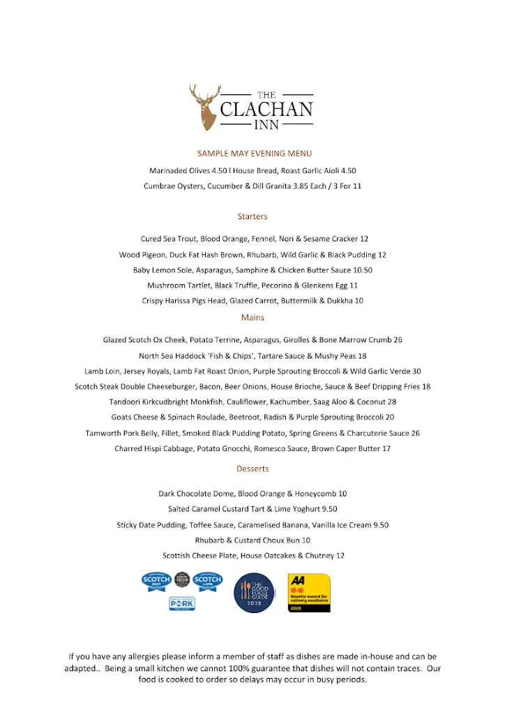 Menu_The Clachan Inn_Dumfries and Galloway_image_3