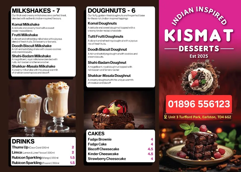 Menu_Kismat Desserts + Earlston Curry House_Earlston_image_3