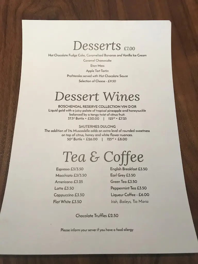 Menu_Felix Seafood Grill_Billericay_image_2