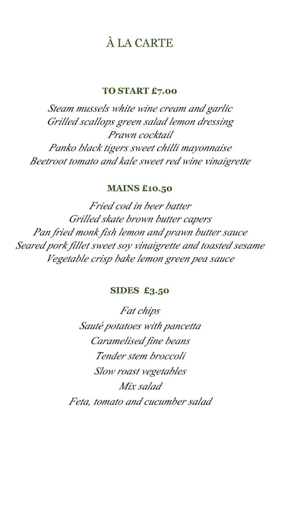 Menu_Felix Seafood Grill_Billericay_image_3