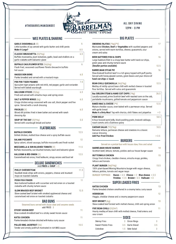 Menu_The Barrelman_Dundee_image_1