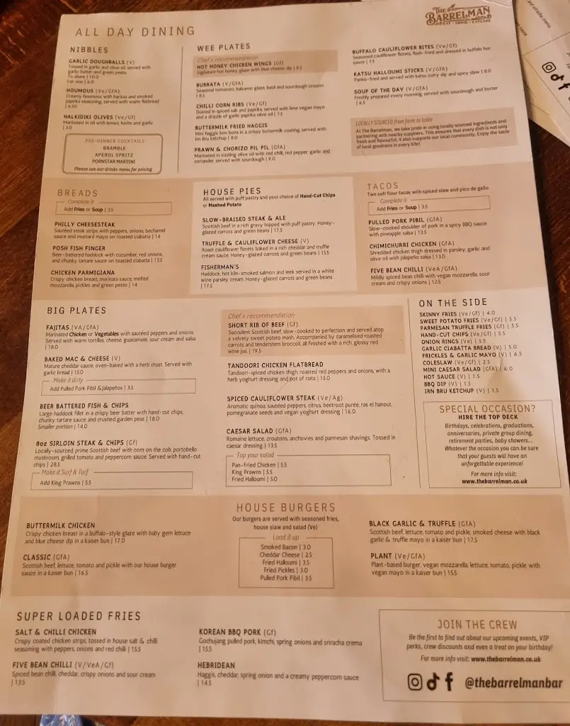 Menu_The Barrelman_Dundee_image_3