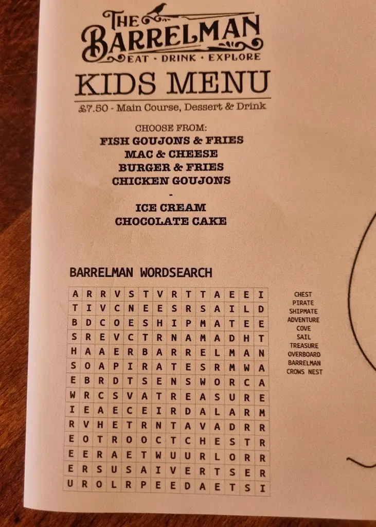 Menu_The Barrelman_Dundee_image_4