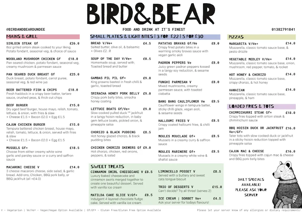 Menu_Bird & Bear_Dundee_image_1