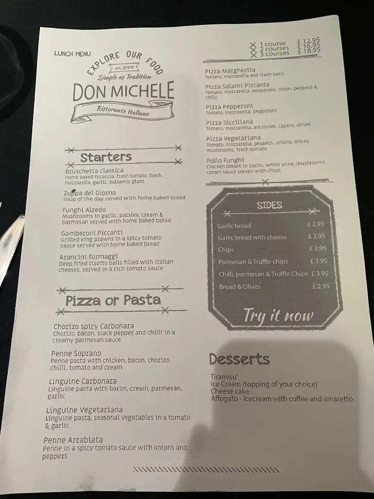 Menu_Don Michele Italian Restaurant_Dundee_image_2