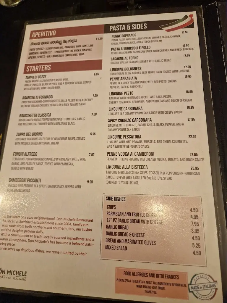 Menu_Don Michele Italian Restaurant_Dundee_image_3