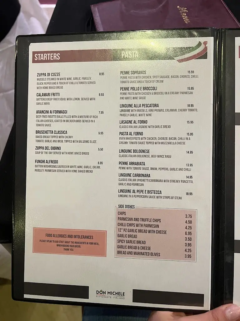 Menu_Don Michele Italian Restaurant_Dundee_image_4