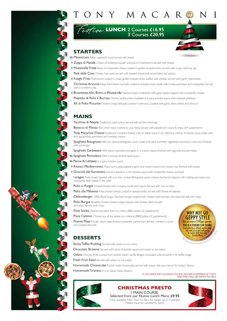 Menu_Tony Macaroni - Dundee_Dundee_immagine_2