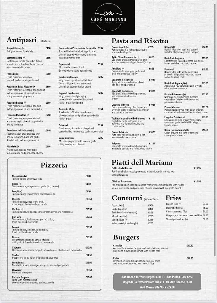 Menu_Café Mariana_East Dunbartonshire_immagine_1