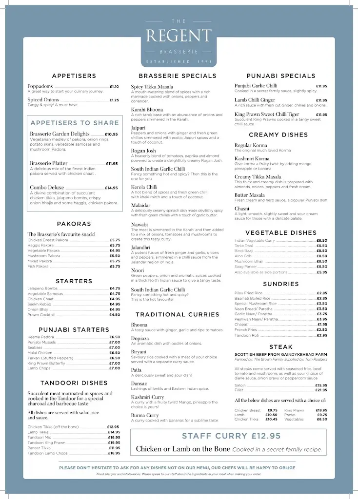 Menu_The Regent Brasserie_East Dunbartonshire_image_2