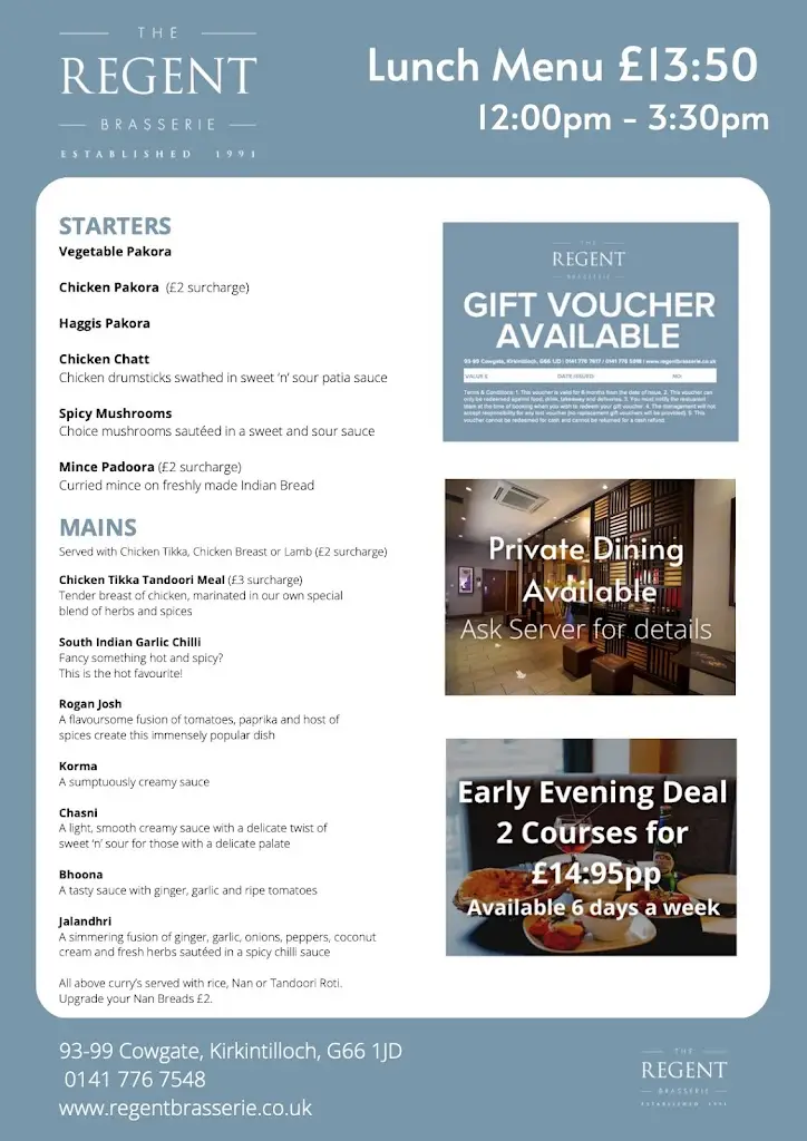 Menu_The Regent Brasserie_East Dunbartonshire_image_3