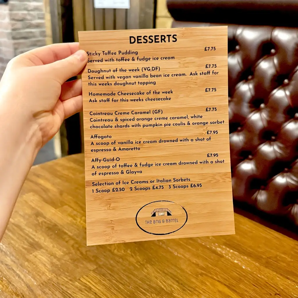 Menu_The Brig & Barrel_Dunbar_image_1