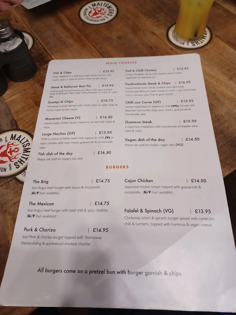 Menu_The Brig & Barrel_Dunbar_image_4