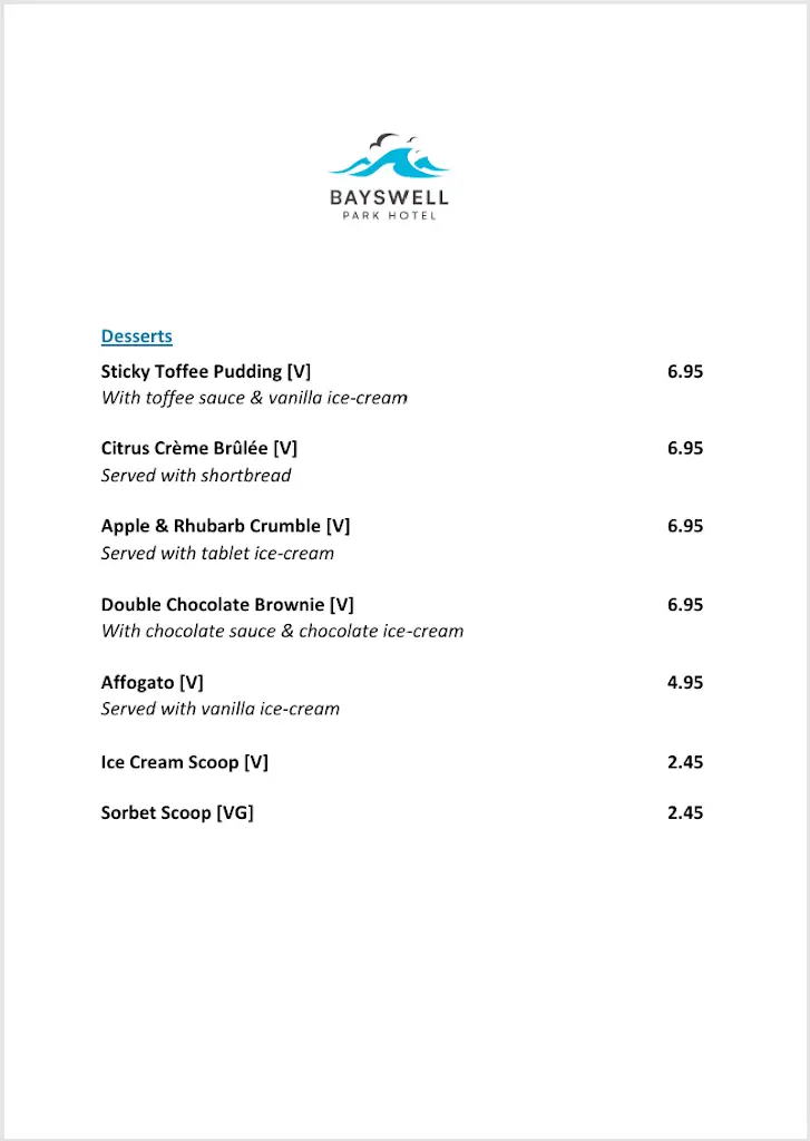 Menu_Bayswell Hotel Restaurant_Dunbar_image_4