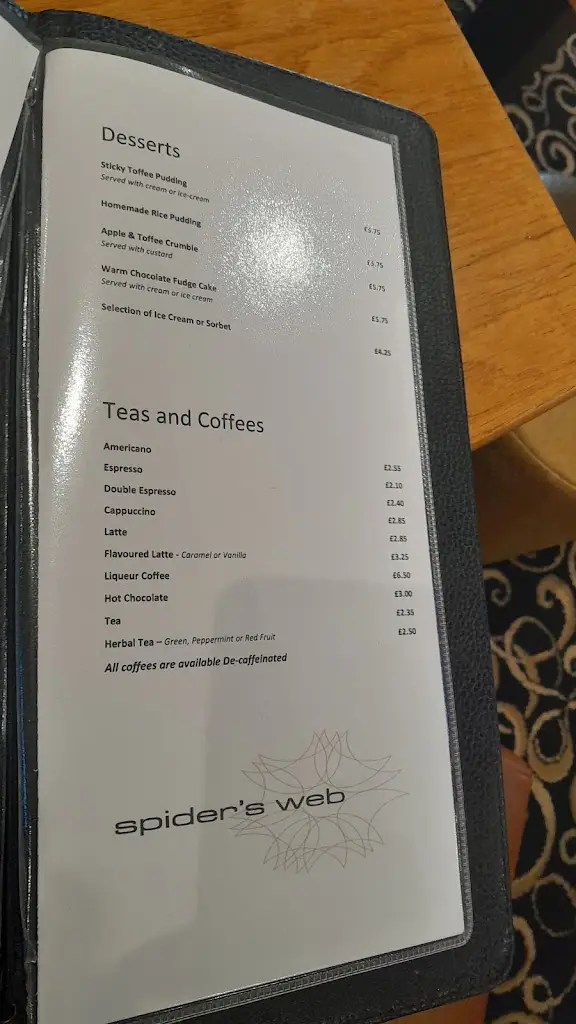 Menu_Spider's Web_Dyce_image_2