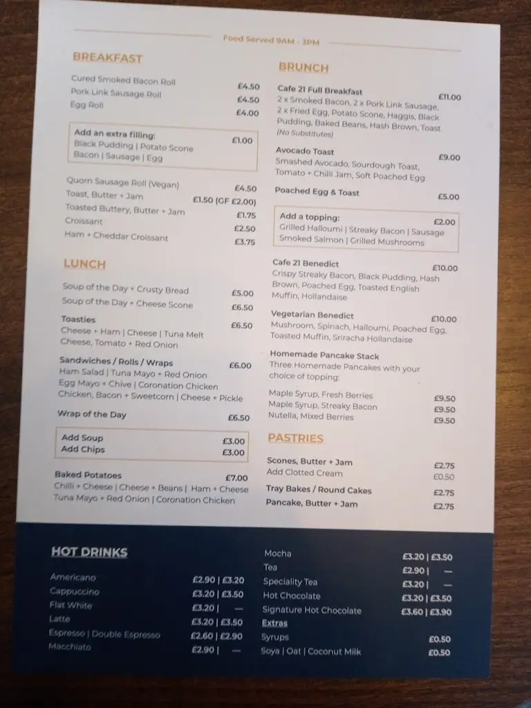 Menu_Café Twenty One_Dyce_image_1