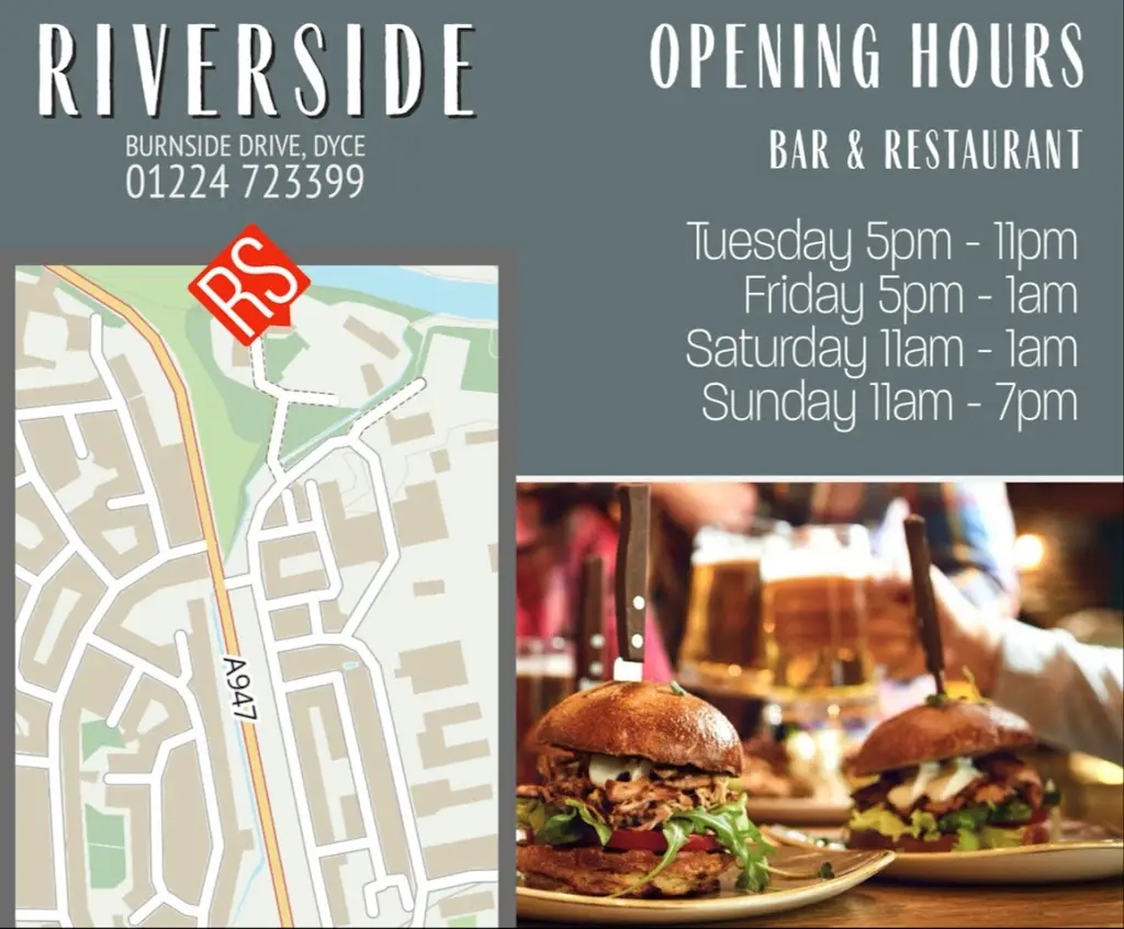 Riverside Cafe Bar restaurant in Dyce
