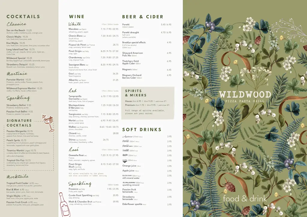 Menu_Wildwood Restaurants Billericay_Billericay_image_3
