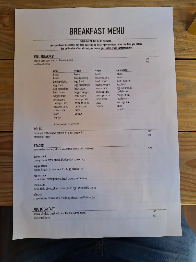 Menu_The Lass O'Gowrie Scotland_Errol_image_3