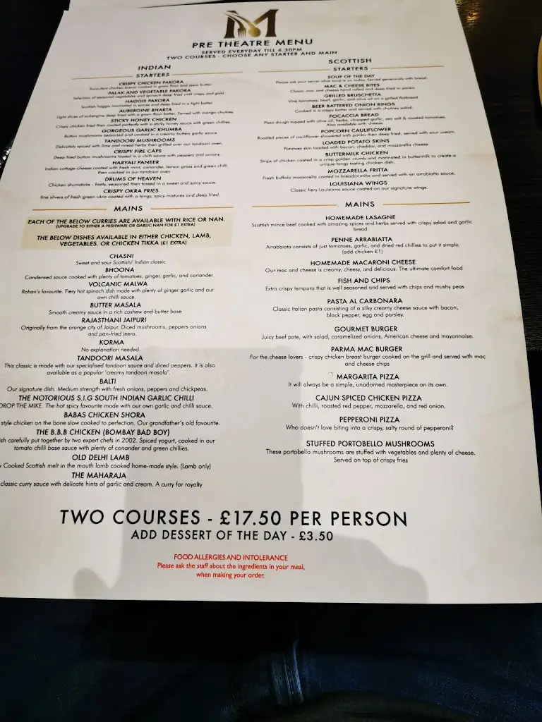 Menu_The Malletsheugh_East Renfrewshire_image_2