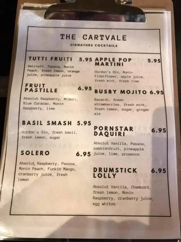 Menu_The Cartvale_East Renfrewshire_image_4