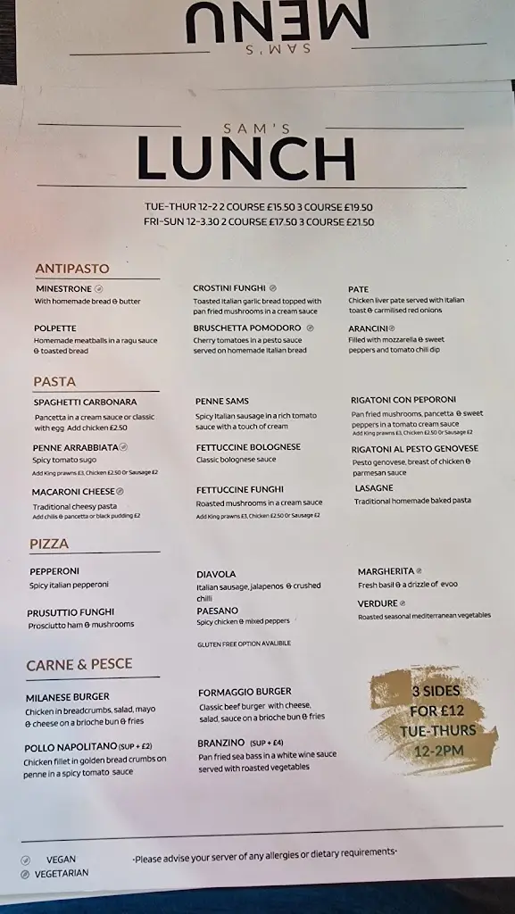 Menu_Sam’s Restaurant Clydebank_Duntocher_image_3