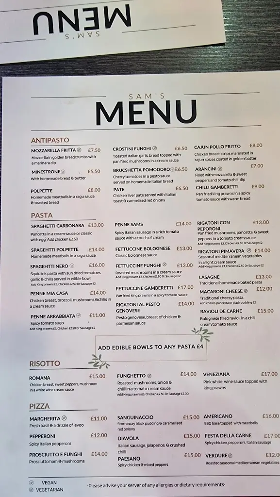 Menu_Sam’s Restaurant Clydebank_Duntocher_image_4