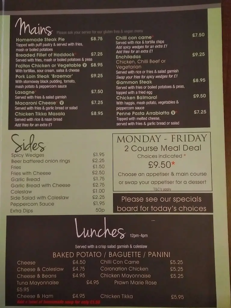 Menu_Glenhead Tavern_Duntocher_image_1