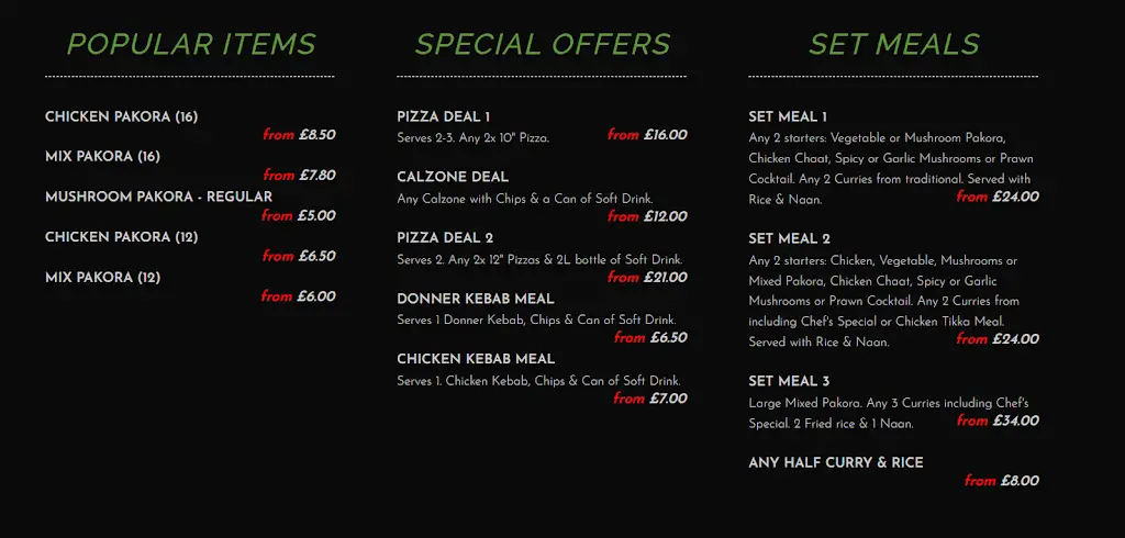 Menu_Taj Mahal_Duntocher_image_1