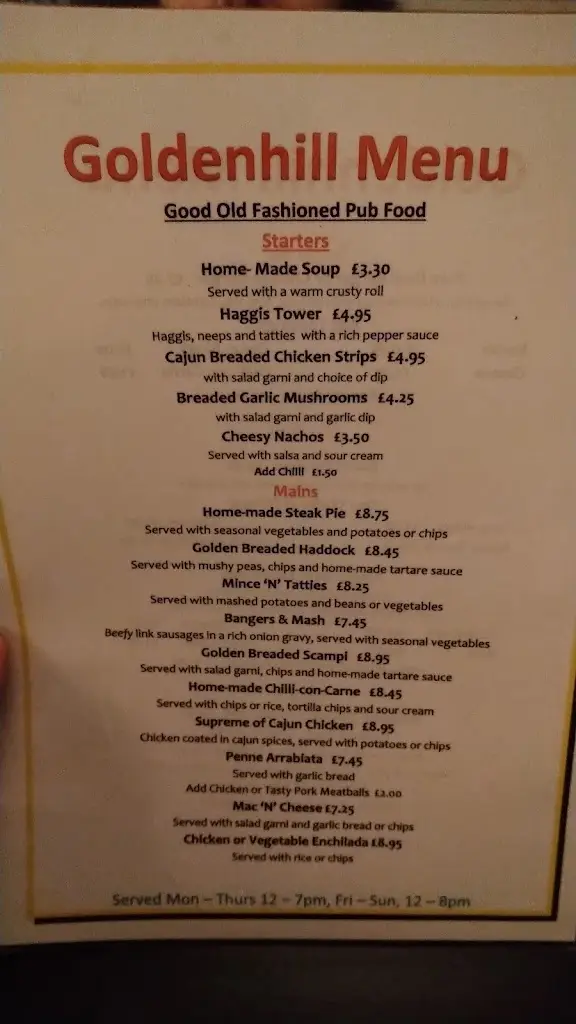 Menu_The Goldenhill Bar and Function Suite_Duntocher_image_4