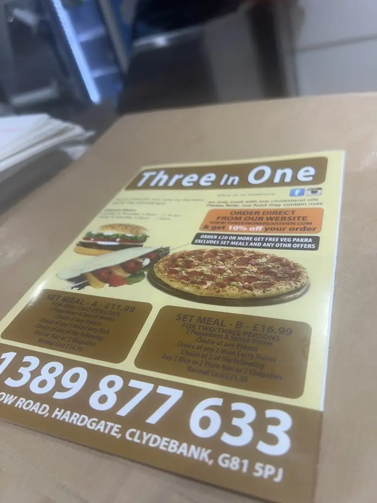 Menu_Three in One_Duntocher_immagine_1