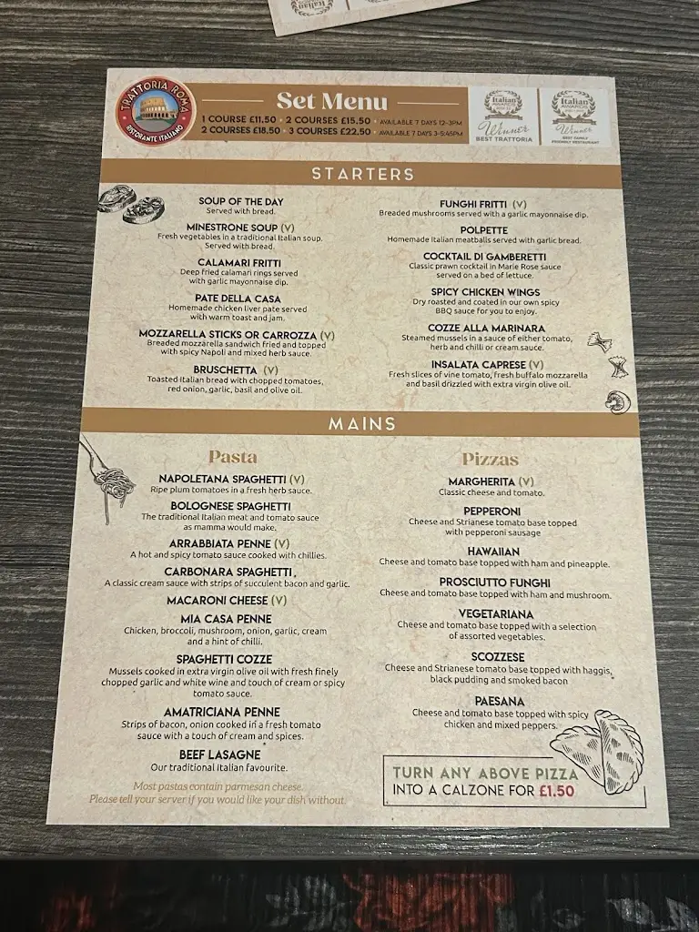 Menu_Trattoria Roma_Elderslie_immagine_1