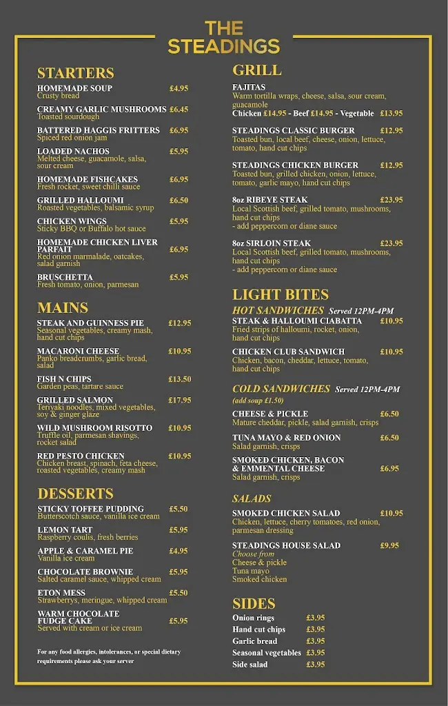 Menu_The Steadings_Fife_image_2