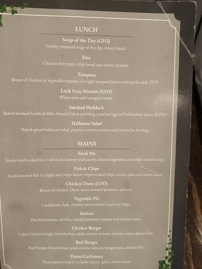 Menu_Once upon a Table_East Kilbride_immagine_4