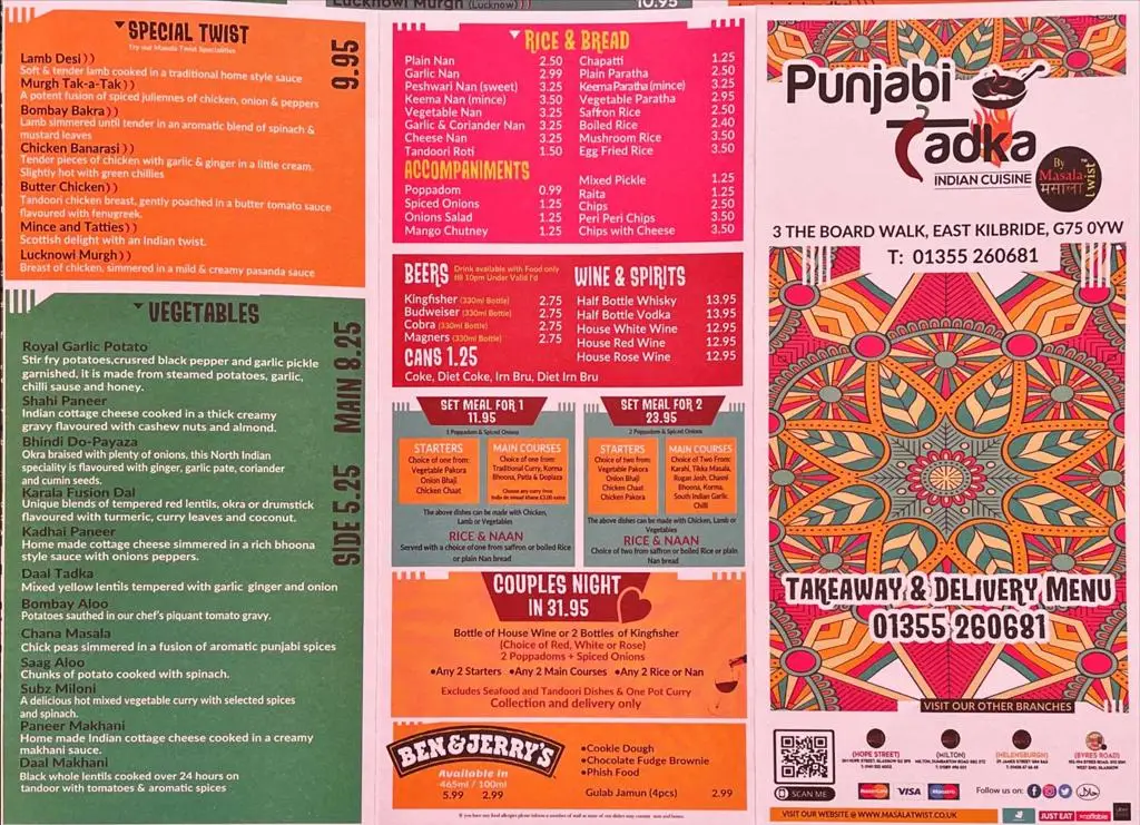 Menu_Punjabi Tadka, Indian Restaurant @ East Kilbride_East Kilbride_image_2