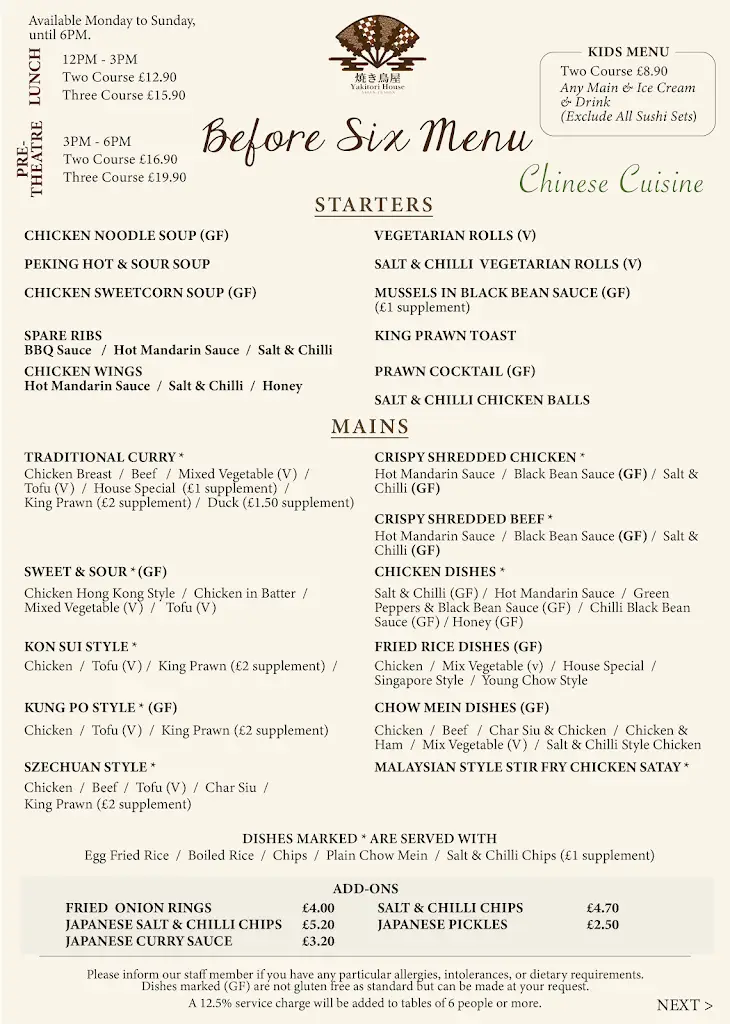 Menu_Yakitori House_East Kilbride_image_3